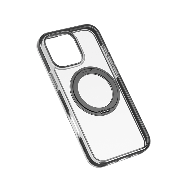 ZAGG Santa Cruz Snap Case for iPhone 16 Series with 360 Rotate Stand - Black