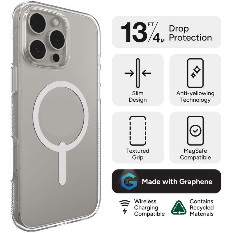 ZAGG Crystal Palace Snap Case for iPhone 16 Series - Clear