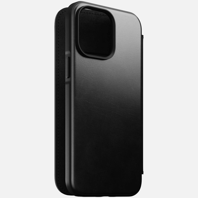 Nomad Modern Leather Folio compatible for iPhone 14 series - Black - Oribags