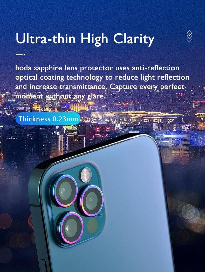 Hoda Sapphire Lens Protector for iPhone 13 Pro/ 13 Pro Max - (3pcs) - Oribags.com