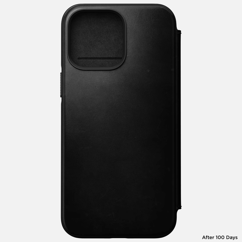 Nomad Modern Leather Folio compatible for iPhone 14 series - Black - Oribags