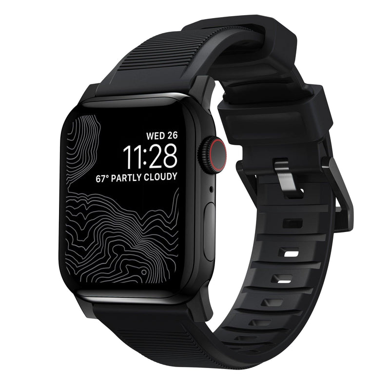 Nomad Rugged Strap for All Apple Watch Series ( 44mm / 42 mm) - Black - Oribags